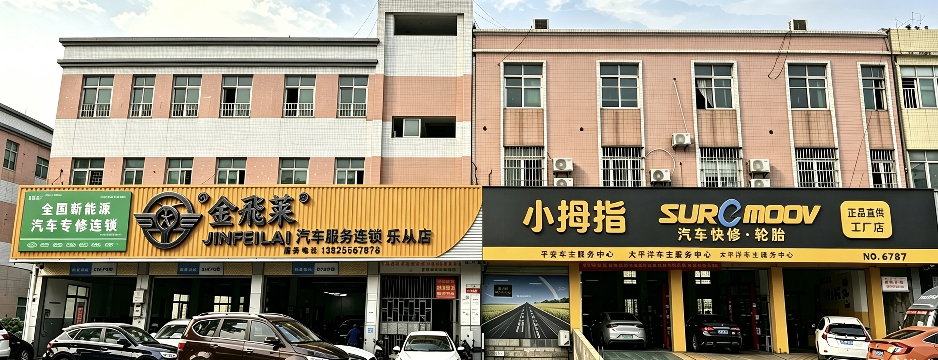 金飞莱汽车服务连锁乐从店门头实景